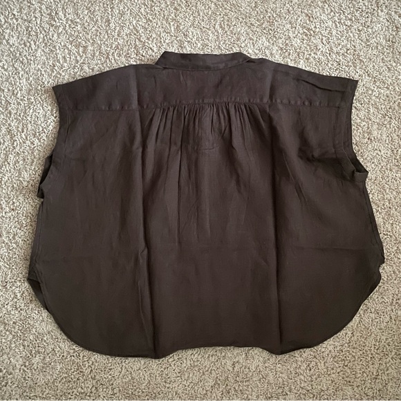 NWT J. Crew Capitaine shirt in Baird McNutt Irish linen brown size XXL - Picture 4 of 7